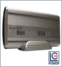 Boitier NAS LCPower 3.5 USB 2.0 + RJ45 EH-PRO-35SN